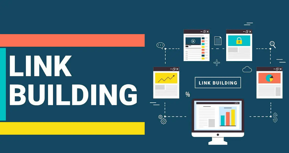 A visual of link building strategies to boost website visibility and support content marketing.